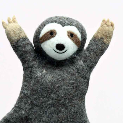 Tara Treasures Felt Sloth Hand Puppet Pretend & Imaginative Play Toys Retired 3yrs+