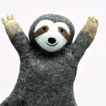Tara Treasures Felt Sloth Hand Puppet Pretend & Imaginative Play Toys Retired 3yrs+