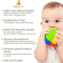 CaaOcho Natural Rubber Rainbow Sensory Ball Small 8cm Baby Bath Toys Baby Gifts Idea Best Seller 3m+