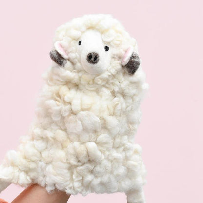 Tara Treasures Felt Lamb Hand Puppet Pretend & Imaginative Play Farm Animal Toys Retired 3yrs+