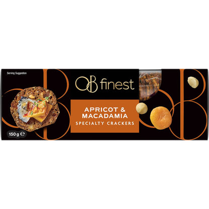 OB Finest Speciality Crackers Apricot & Macadamia 150g