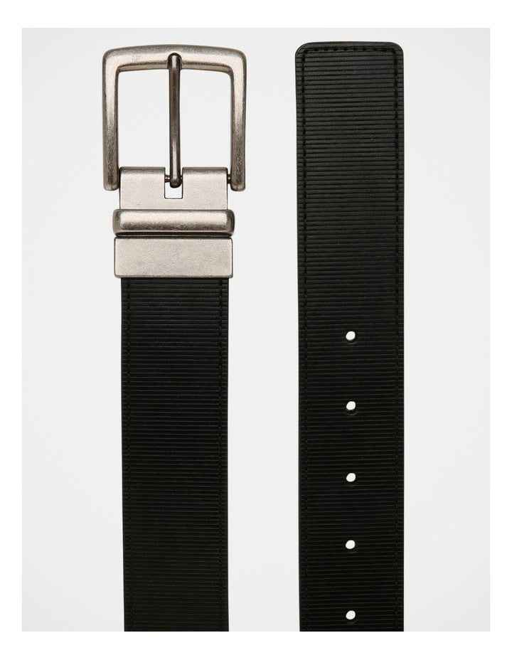 Textured Black Reversible Belt