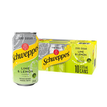 SCHWEPPES SPARKLING WATER 10X375ML:LEMON LIME:.:10 PACK