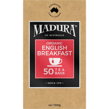 Madura Organic English Breakfast Tea Bags 50 Pack