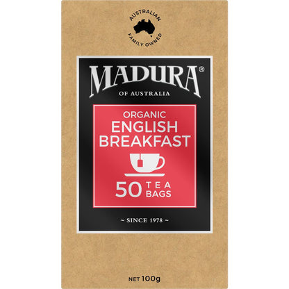 Madura Organic English Breakfast Tea Bags 50 Pack