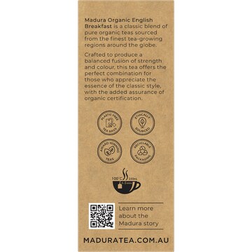 Madura Organic English Breakfast Tea Bags 50 pack