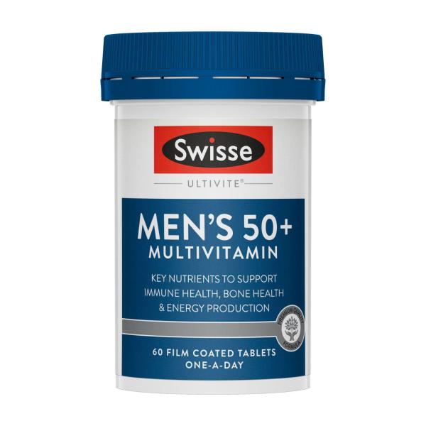 SWISSE ULTIVITE MENS 50+ MULTIVITAMIN TABLETS 60PK
