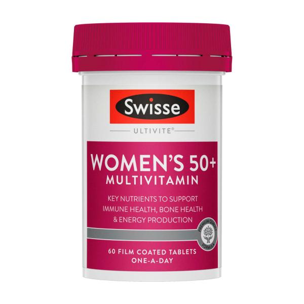 SWISSE ULTIVITE WOMENS 50+ MULTIVITAMIN TABLETS 60PK