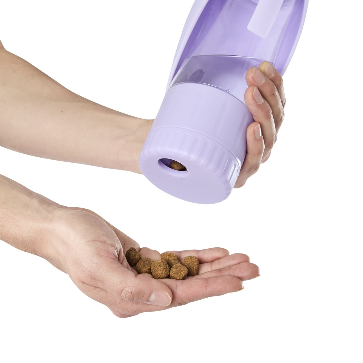Pet Travel Bottle with Treat Holder - Lilac