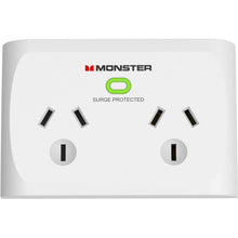 Monster 2 Socket Surge Protector (White)