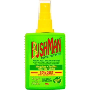 Bushman Plus 20% Deet Insect Repellent Pump Spray 100mL