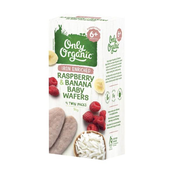 Raspberry & Banana Baby Wafers 6+ Months