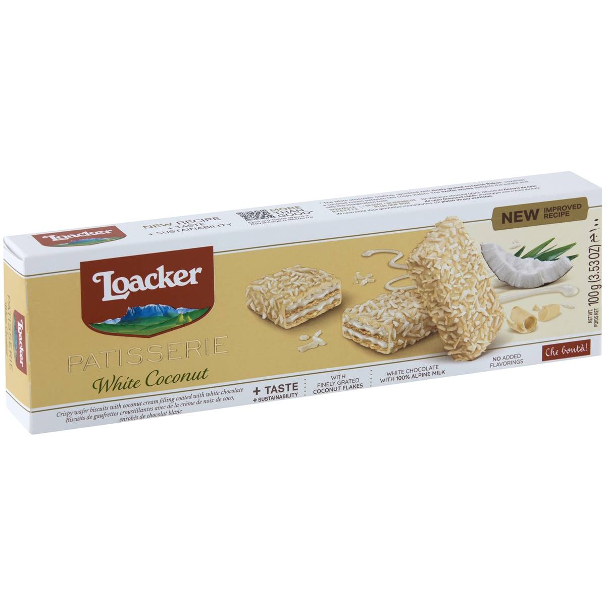 Loacker White Chocolate & Coconut Wafers 100g