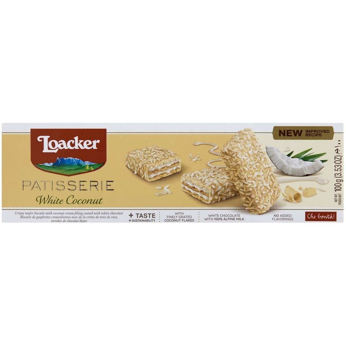 Loacker White Chocolate & Coconut Wafers 100g