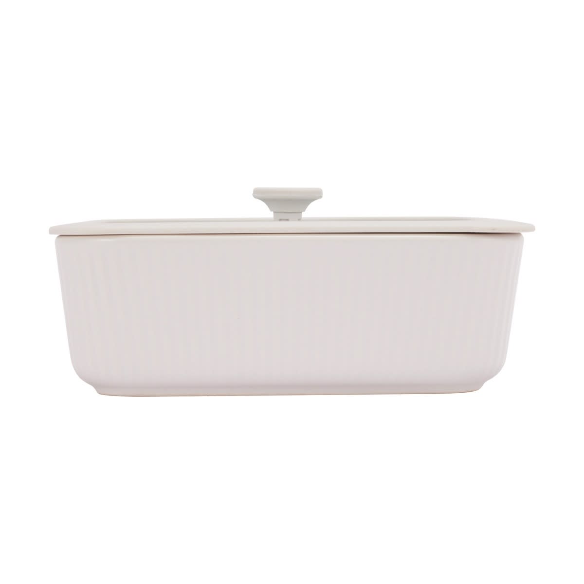1.1L Porcelain Container with Glass Lid