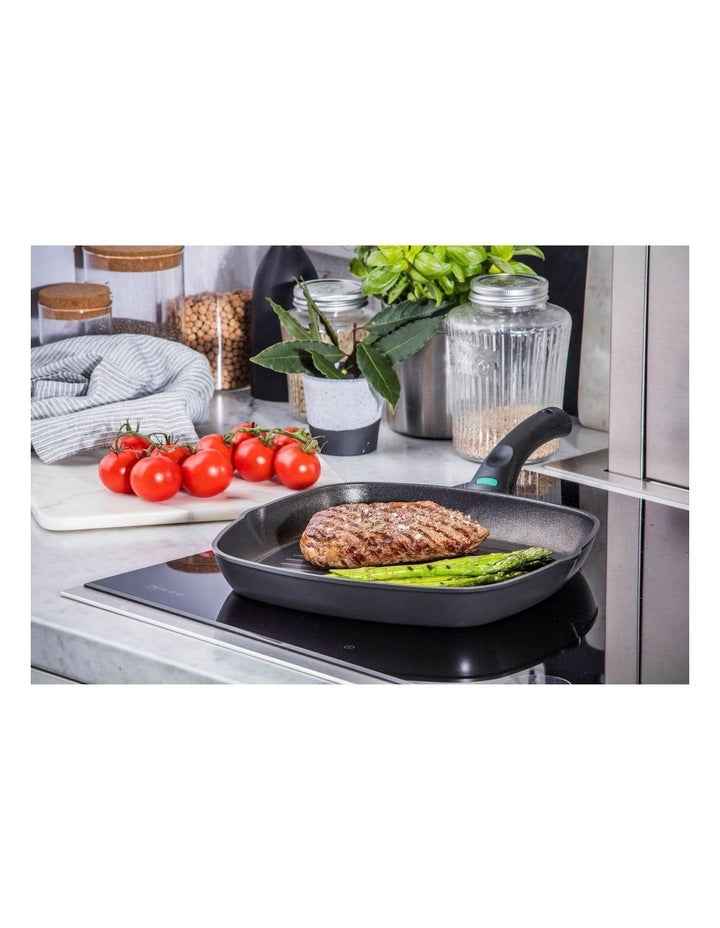 Per Salute Nonstick Induction Grill Pan 28cm in Black