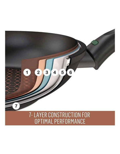 Per Salute Nonstick Induction Grill Pan 28cm in Black