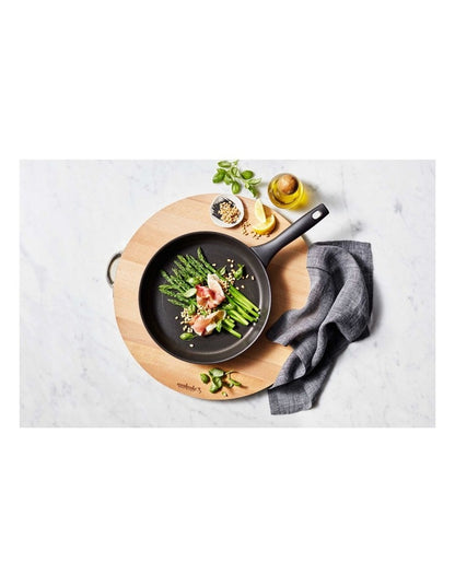 Per Domani Nonstick Induction Open Skillet 24cm in Black