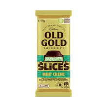 Old Gold Slices Mint Creme Dark Chocolate Block