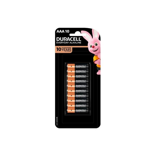 DURACELL EVERYDAY ALKALINE AAA ALKALINE BATTERIES 10 PACK