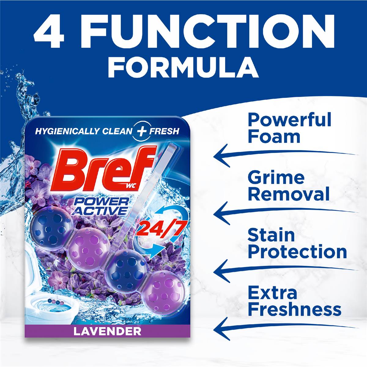 Bref Power Active Toilet Cleaner Lavendar 50g