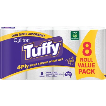 Quilton Tuffy 4Ply Paper Towels 60 x 8 pack