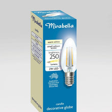 Mirabella Filament LED 2W E14 Small Edison Screw Light Bulb - Clear Warm White