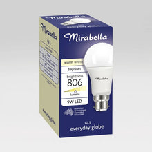 Mirabella GLS LED 9W B22 Bayonet Light Bulb - Pearl Warm White