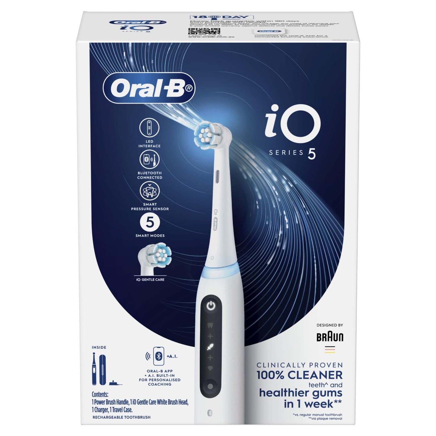 Oral-B iO Series 5 Electric Toothbrush (Alabaster White)