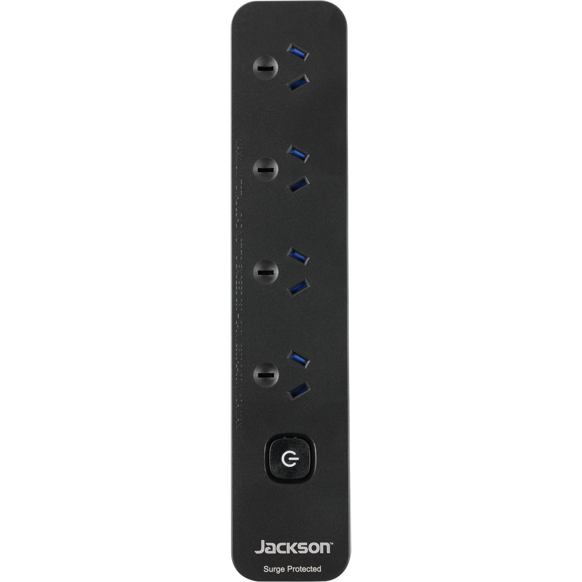 Jackson Surge Protected Board w/ 4 x Power Socket Outlets (Value Twin Pack)