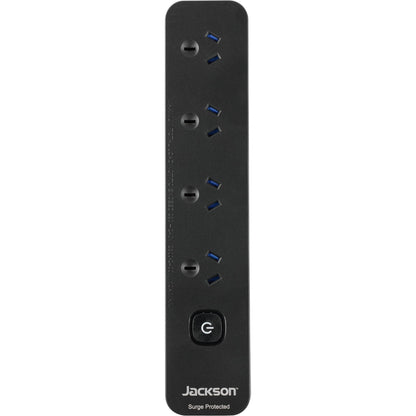 Jackson Surge Protected Board w/ 4 x Power Socket Outlets (Value Twin Pack)