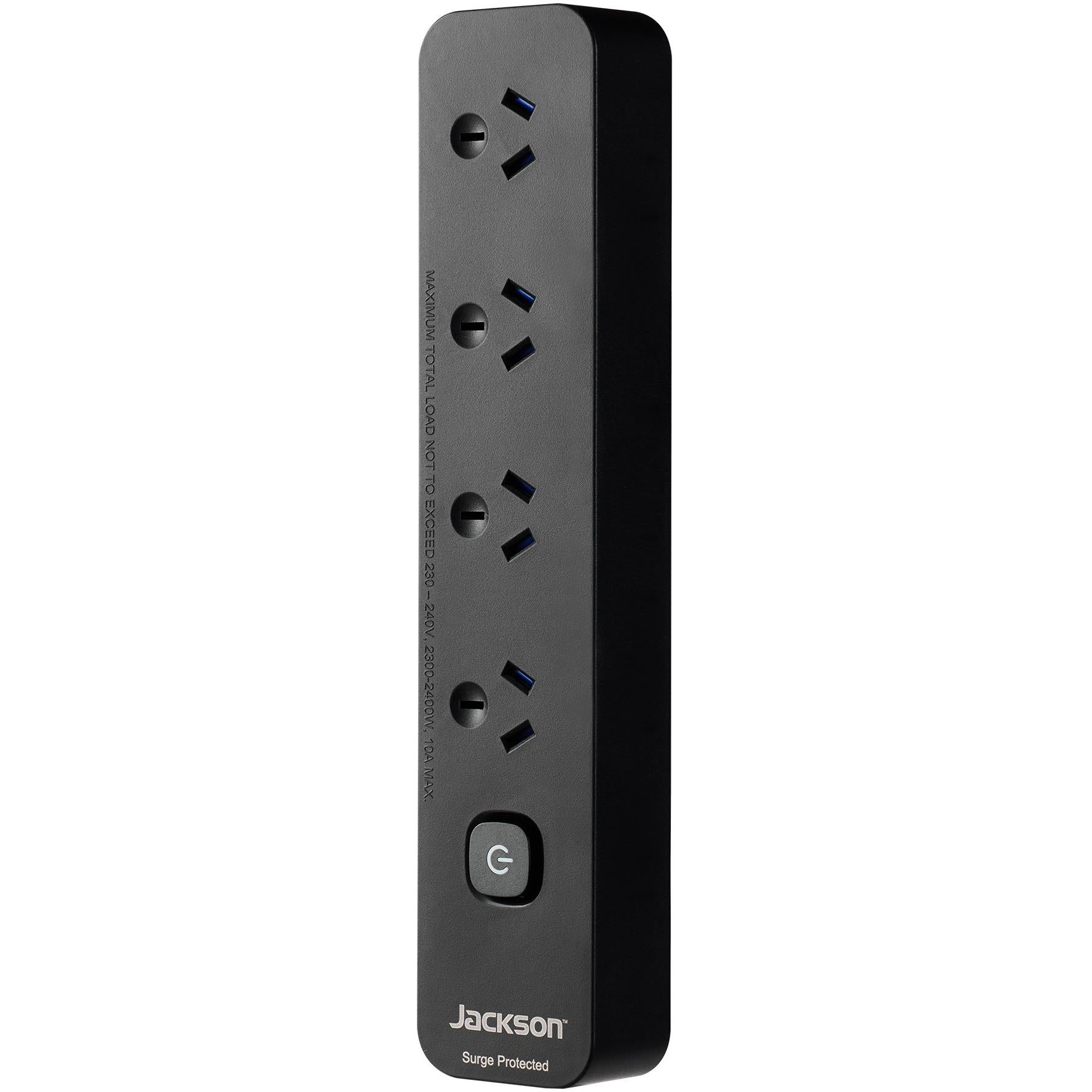 Jackson Surge Protected Board w/ 4 x Power Socket Outlets (Value Twin Pack)
