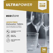 Ecostore Ultra Power Dishwasher Tablets Lemon Fresh 36 pack