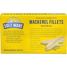 Sole Mare Mackerel Fillets In Olive Oil 120g