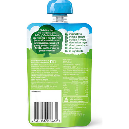 Rafferty's Garden Pear Puree & Nothing Else Baby Food Pouch 4+ Months 120g