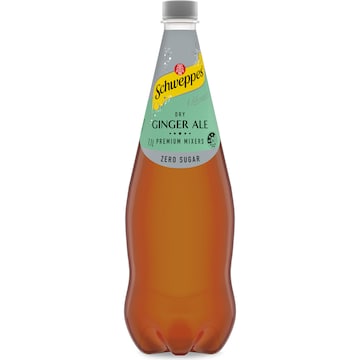 Schweppes Zero Sugar Mixer Dry Ginger Ale 1.1L
