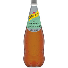 Schweppes Zero Sugar Classic Mixers Dry Ginger Ale Soft Drink Bottle 1.1l