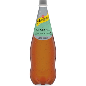 Schweppes Zero Sugar Mixer Dry Ginger Ale 1.1L