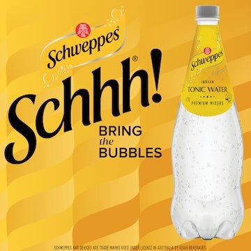 Schweppes Indian Tonic Water Mixer Bottle 1.1L