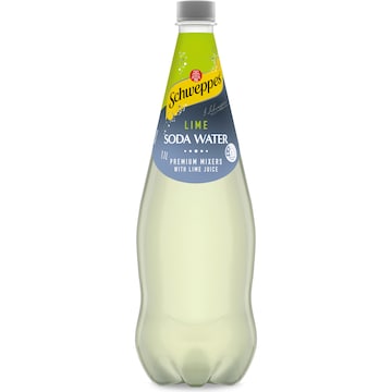 Schweppes Lime Soda Water With Lime Juice Bottle 1.1L