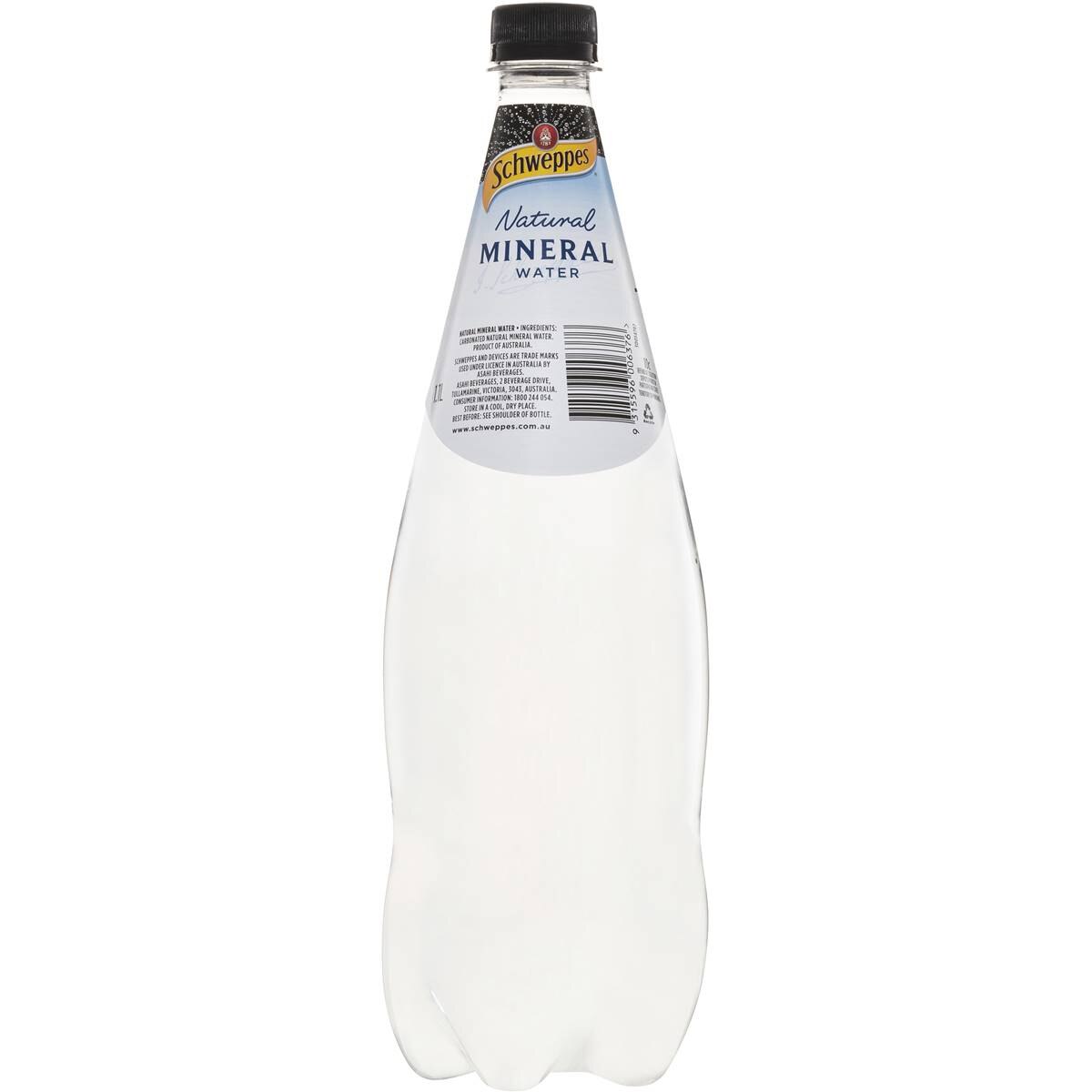 Schweppes Natural Mineral Water Bottle Natural 1.1l