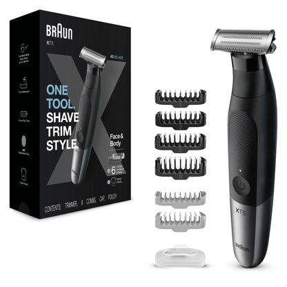 Braun XT5200 Series X Wet & Dry Hybrid Trimmer (Black/Grey Metal)