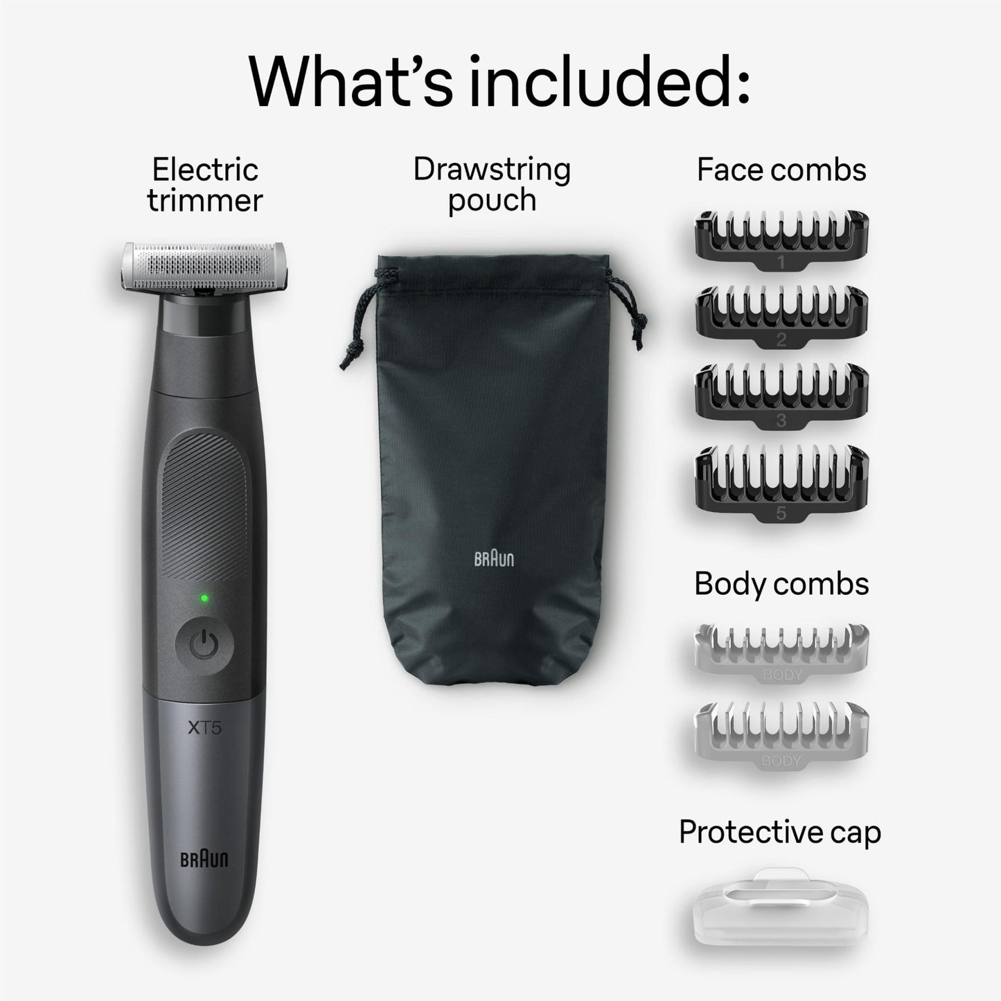 Braun XT5200 Series X Wet & Dry Hybrid Trimmer (Black/Grey Metal)