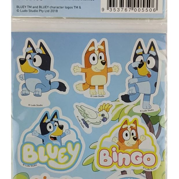 Bluey Puffy Sticker Set