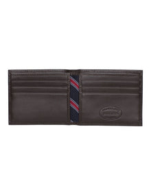 Eton Small Embossed Bifold Wallet in Brown