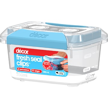 Decor Fresh Seal Clips Oblong Container 350mL each