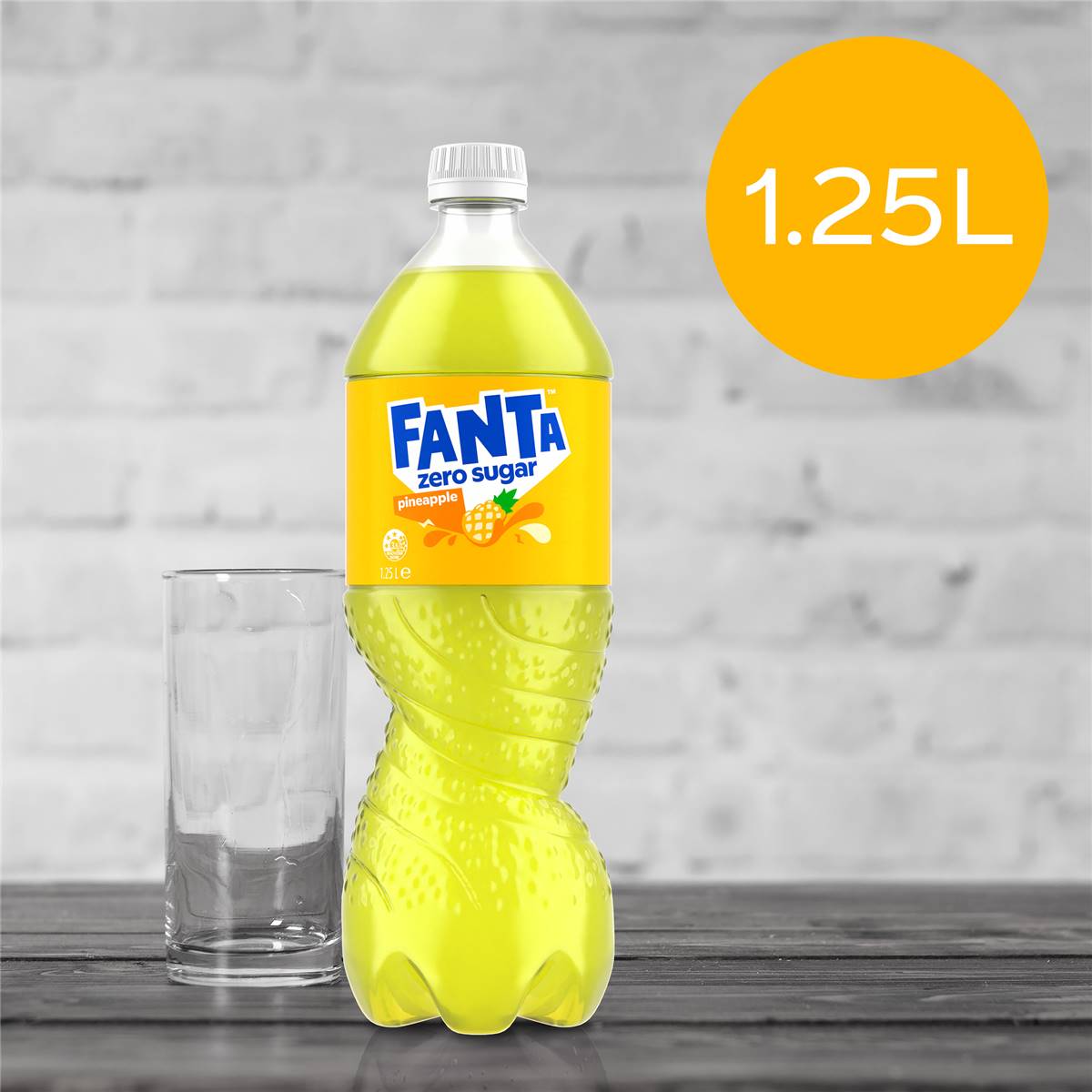 Fanta Pineapple Zero Sugar 1.25L
