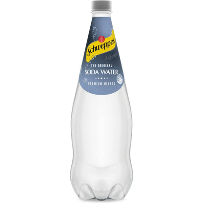 Schweppes Soda Water Bottle Classic Mixers 1.1l