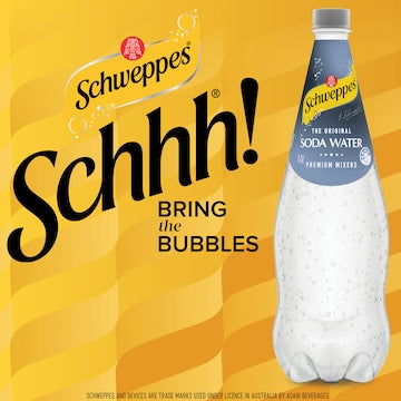 Schweppes Soda Water Mixer Bottle 1.1L