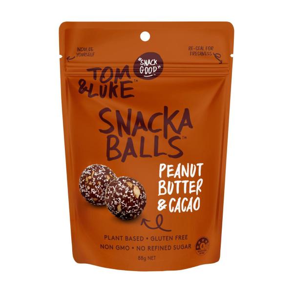 TOM & LUKE SNACKABALLS PEANUT BUTTER & CACAO 88G
